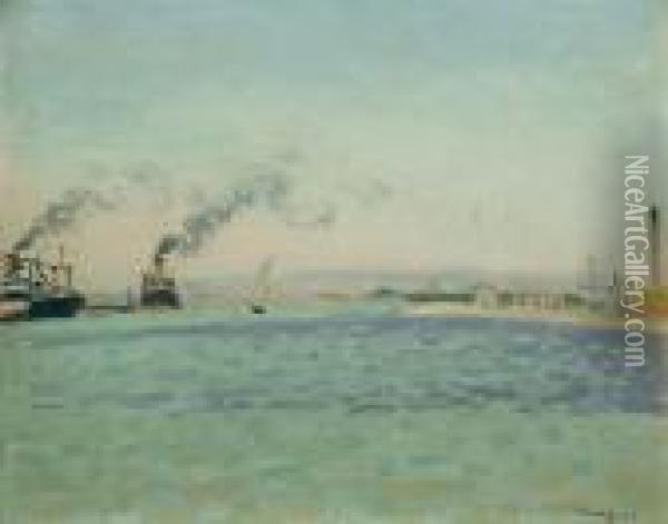 La Goulette, Le Port Oil Painting - Albert Marquet