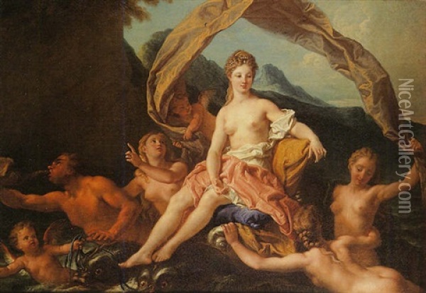 Le Triomphe D'amphitrite Oil Painting - Louis de Boulogne the Younger