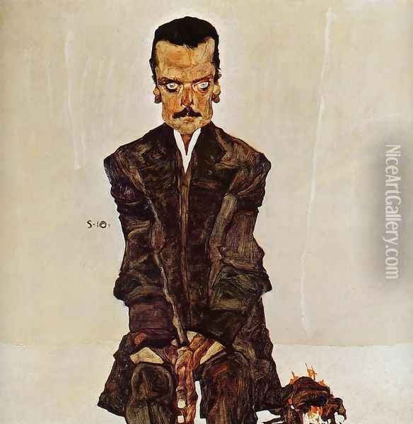Portrait Of The Publisher Eduard Kismack Oil Painting - Egon Schiele