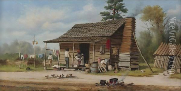 The Cotton Picker's Family Oil Painting - William Aiken Walker