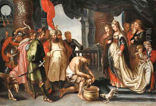 Queen Tomyris with the head of Cyrus 2 Oil Painting - Sir Peter Paul Rubens