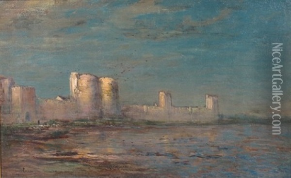 Coastal Ruins Oil Painting - Henri-Louis Foreau