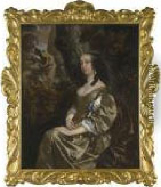 Portrait Of Diana Russell, Lady Newport (1624-1694) Oil Painting - Sir Peter Lely