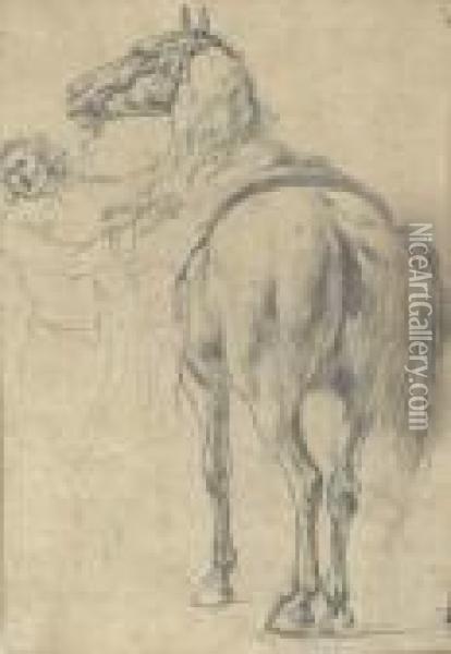 A Man Mounting His Horse Oil Painting - Pieter Wouwermans or Wouwerman