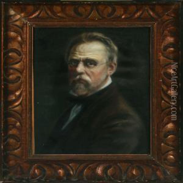 Portrait Of Marstrand Oil Painting - Hans Chr. Hansen Vantore