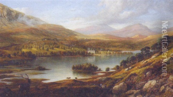 Auchmore And Loch Tay Oil Painting - George F. Buchanan