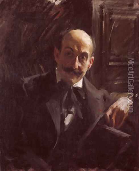 Portrait of Max Liebermann Oil Painting - Anders Zorn