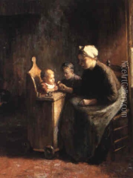 Daisy For The Baby Oil Painting - Bernard de Hoog