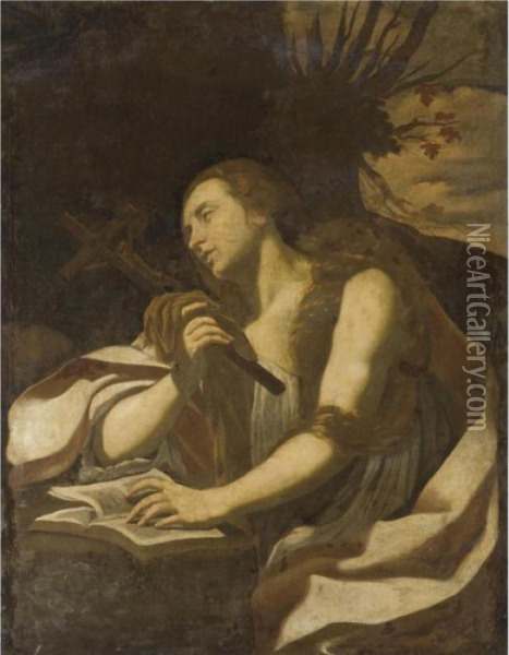 The Penitent Magdalene Oil Painting - Aubin Vouet