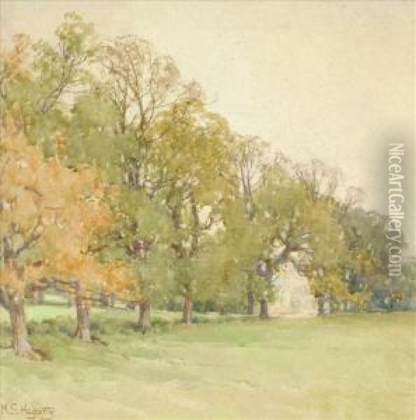 Thetree-lined Paddock Oil Painting - Mary S. Hagarty