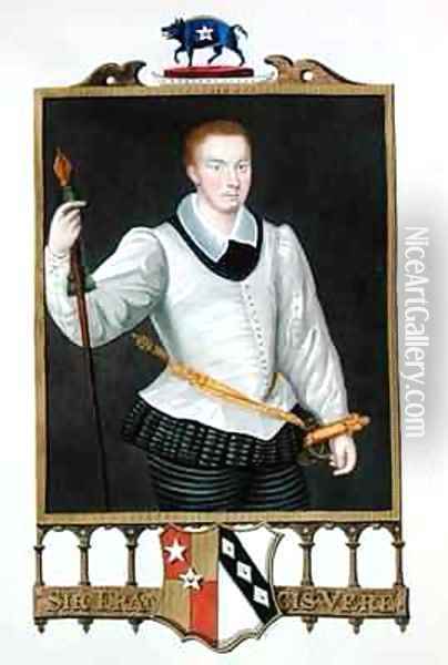Portrait of Sir Francis Vere 1560-1609 from Memoirs of the Court of Queen Elizabeth Oil Painting - Sarah Countess of Essex