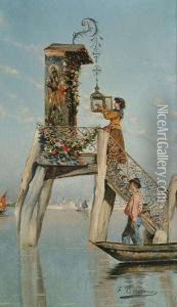 L'oratoire De Saint-michel A Venise Oil Painting - Francois Brunery