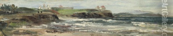 Coastal Cove Oil Painting - William White Warren