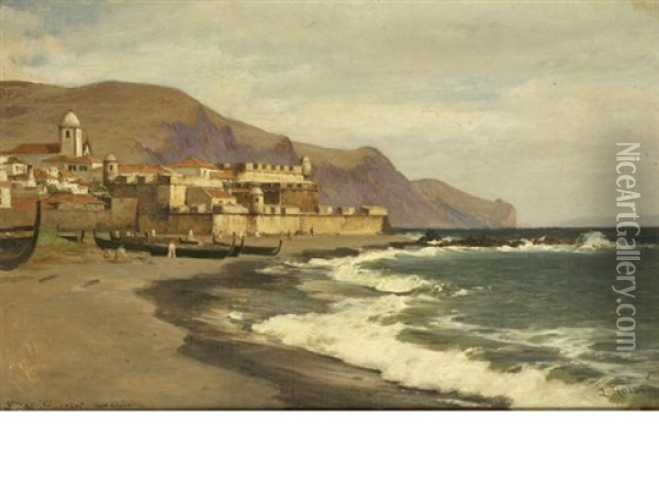 Funchal, Madeira Oil Painting - Laurits Bernhard Holst