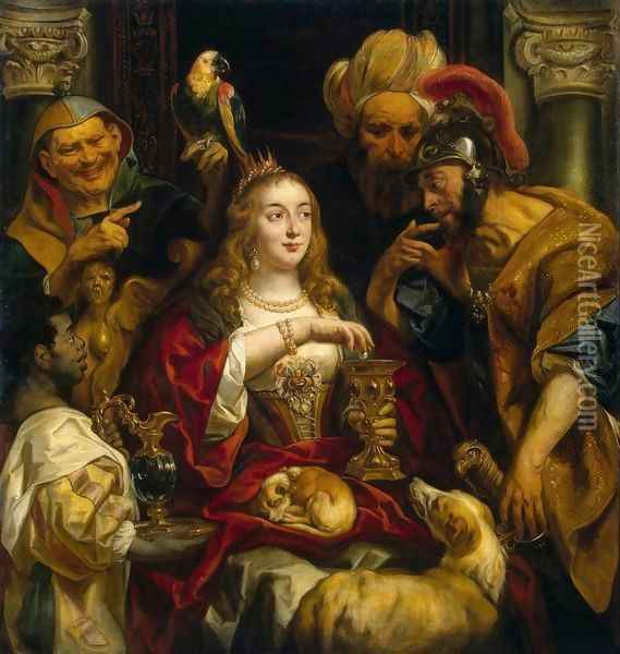 Cleopatra's Feast Oil Painting - Jacob Jordaens
