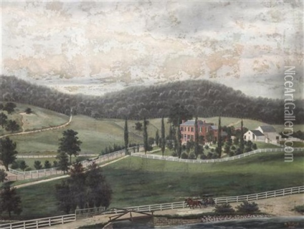Landscape Near Cincinnati Oil Painting - Rudolf Tschudi