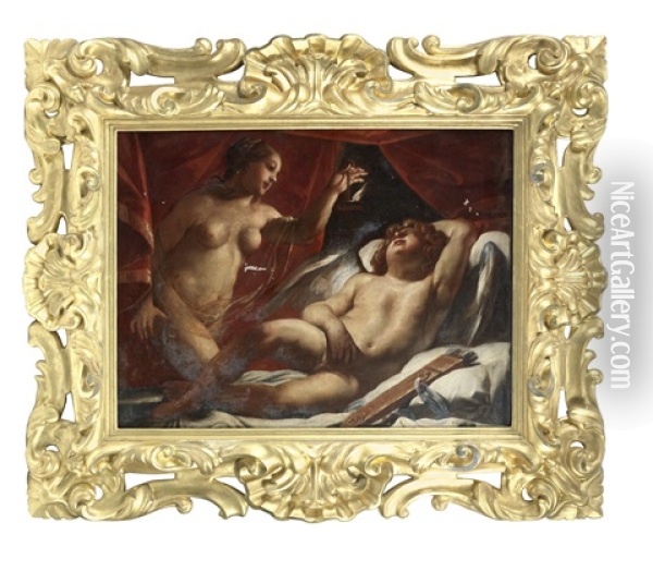 Cupid And Psyche Oil Painting - Pietro Ricchi