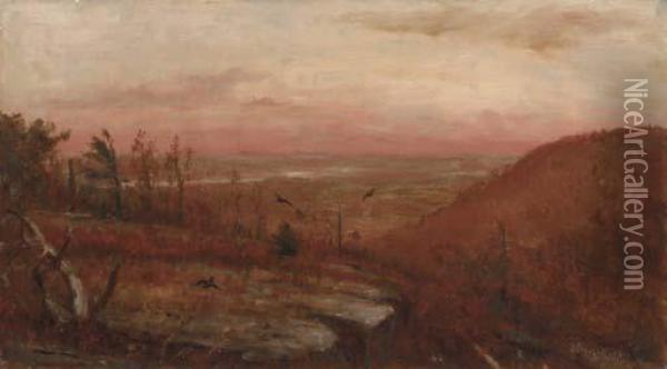 Twilight, Kauterskill Clove Oil Painting - Thomas Worthington Whittredge