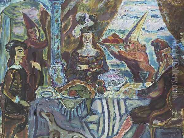Feast I Oil Painting - Zygmunt Waliszewski
