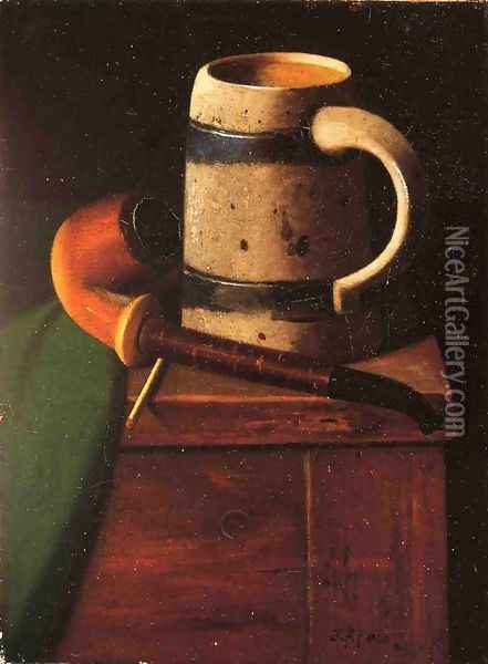 My Pipe and Mug Oil Painting - John Frederick Peto