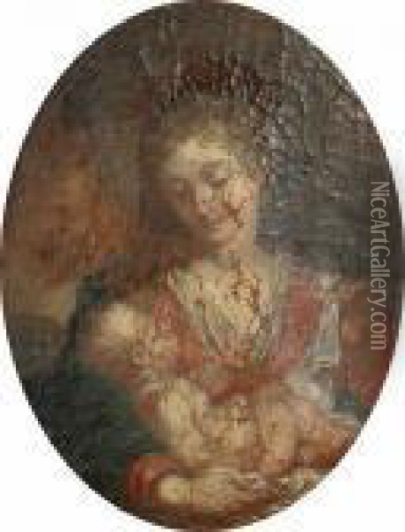 The Madonna And Child Oil Painting - Pompeo Gerolamo Batoni
