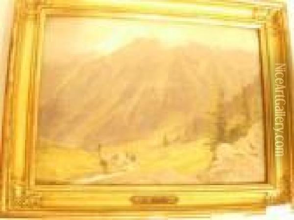 Paysage De Montagne Oil Painting - Edouard John E. Ravel