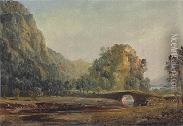 View At Killarney Oil Painting - Francis Danby