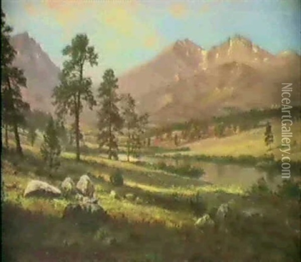 Long's Peak, Ested Park, Colorado Oil Painting - Albert Bierstadt