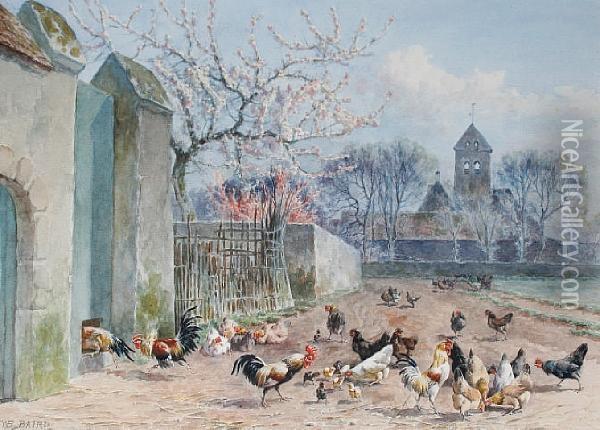 The Chicken Run Oil Painting - William Baptiste Baird