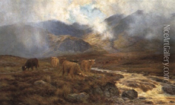 On Ronnoch Moor Oil Painting - Louis Bosworth Hurt