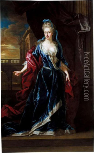 Portrait Of Mrs Richard Jones Oil Painting - Johann Closterman