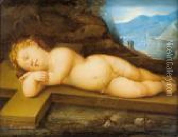 Gesu Bambino Dormiente Oil Painting - Guido Reni