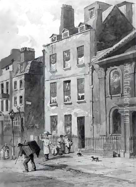 House of Sir Isaac Newton at 35 St Martin's Street, Leicester Square, London Oil Painting - John Wykeham Archer