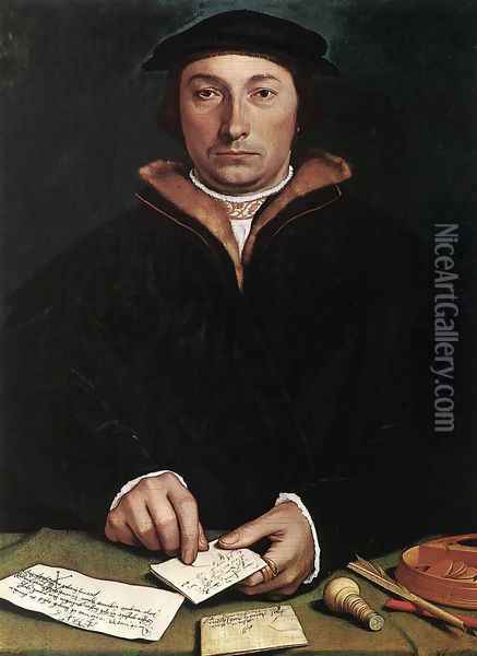 Portrait of Dirk Tybis 1533 Oil Painting - Hans Holbein the Younger
