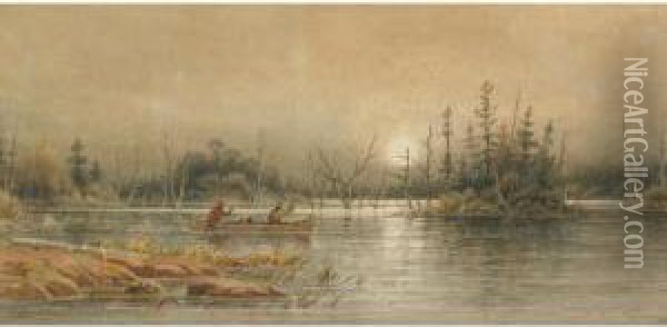 Ojibwa Indians On The Kawarthas Oil Painting - Frederick Arthur Verner