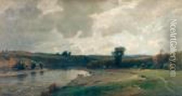 Flusslandschaft, Altmuhltal-bayern Oil Painting - Ludwig Willroider