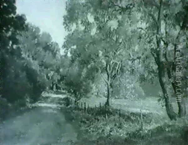 A Country Road Oil Painting - John Howard Lyon