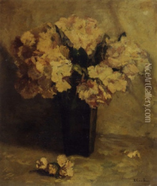 Rhododendrons Oil Painting - Ans Van Den Berg