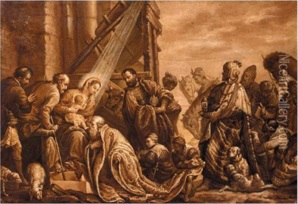 The Adoration Of The Magi Oil Painting - Paolo Veronese (Caliari)