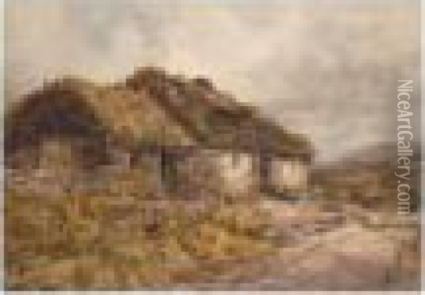 The Crofter's Cottage Oil Painting - David Law