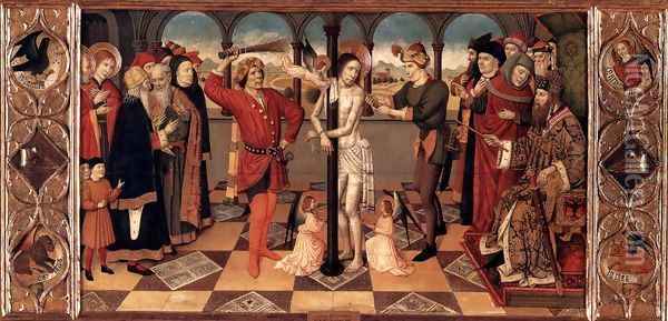 The Flagellation of Christ Oil Painting - Jaume Huguet