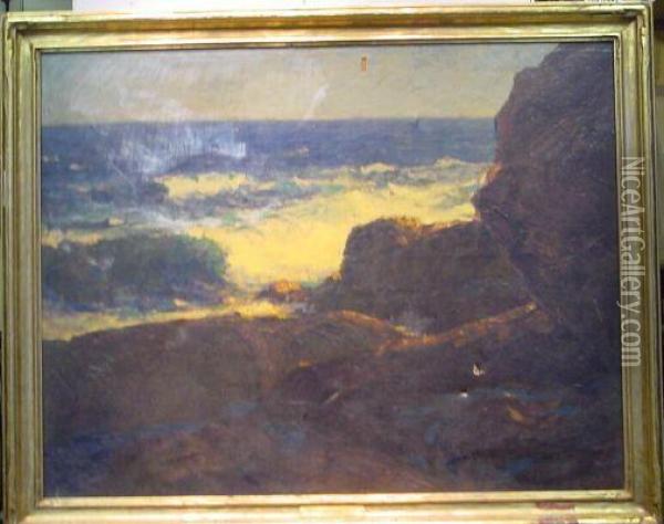 Crashing Waves Oil Painting - Paul Dougherty