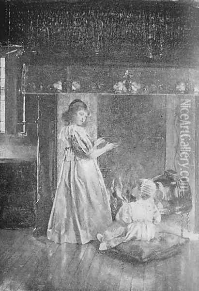 Fireside Fancies Oil Painting - Sir Lawrence Alma-Tadema