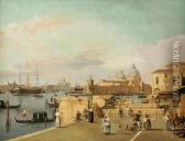 View Of The Grand Canal Oil Painting - (Giovanni Antonio Canal) Canaletto