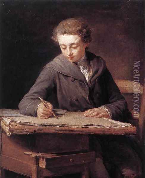 The Young Draughtsman 1772 Oil Painting - Nicolas-Bernard Lepicier