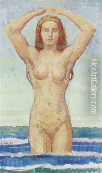 La Baigneuse Oil Painting - Wilhelm (William) Mueller