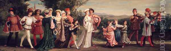 Wedding Procession 1872-1875 Oil Painting - Elihu Vedder