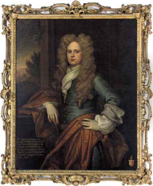 Portrait Of William Clayton Oil Painting - Sir Godfrey Kneller