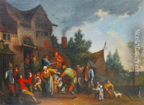 Rejouissance Villageoise Oil Painting - David The Younger Teniers