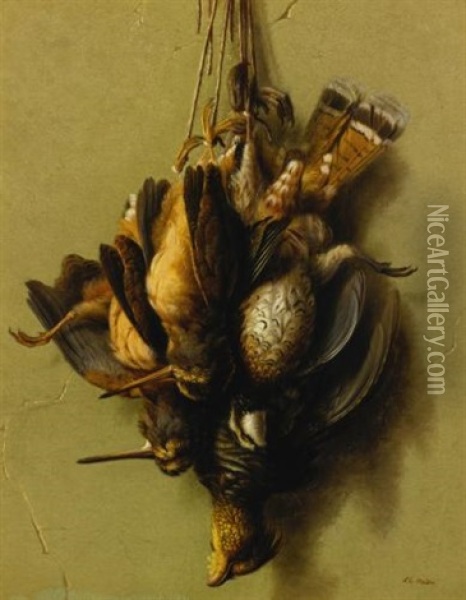 Still Life: Hanging Game Oil Painting - Susan Catherine Waters